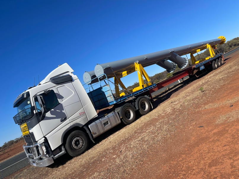 Outback, road train, oversize load, over length load.